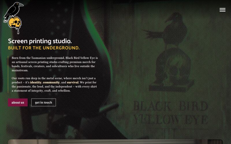 Black Bird Yellow Eye website