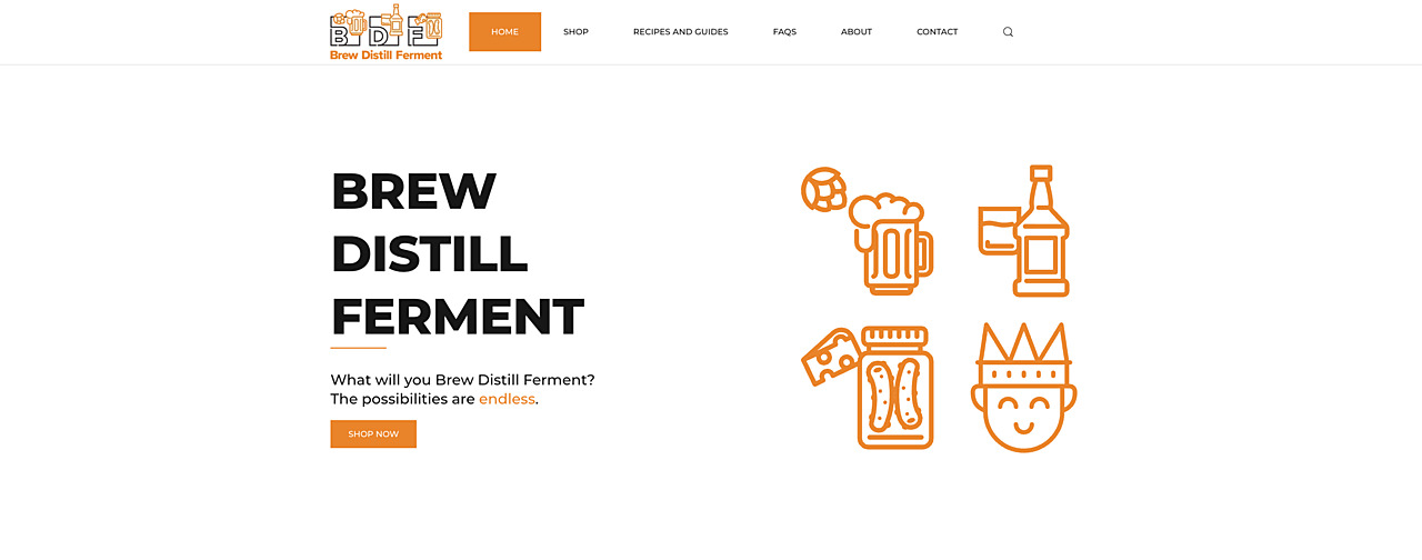 Brew Distill Ferment website
