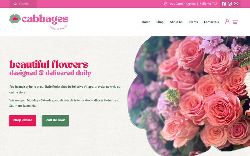 Cabbages & Flowers website