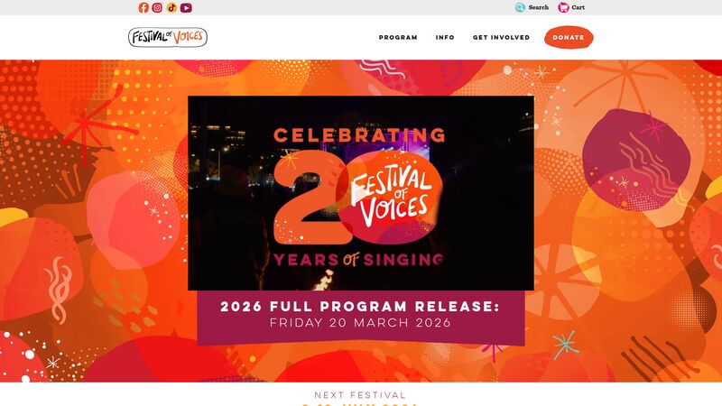 Festival of Voices website