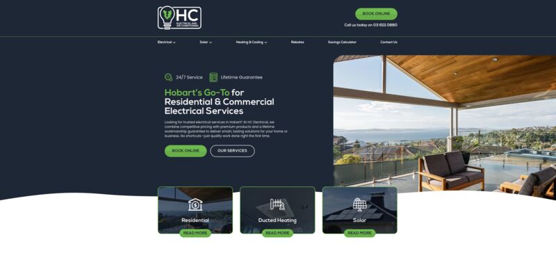 HC Electrical TAS website