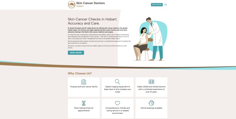 Skin Cancer Doctors Hobart website